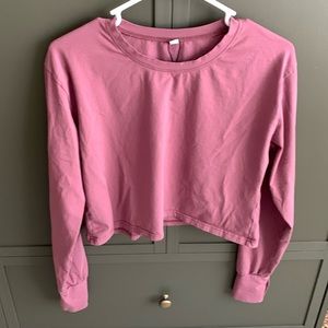 830 Long Sleeve Crop Top Workout Top for Women Thumb Hole